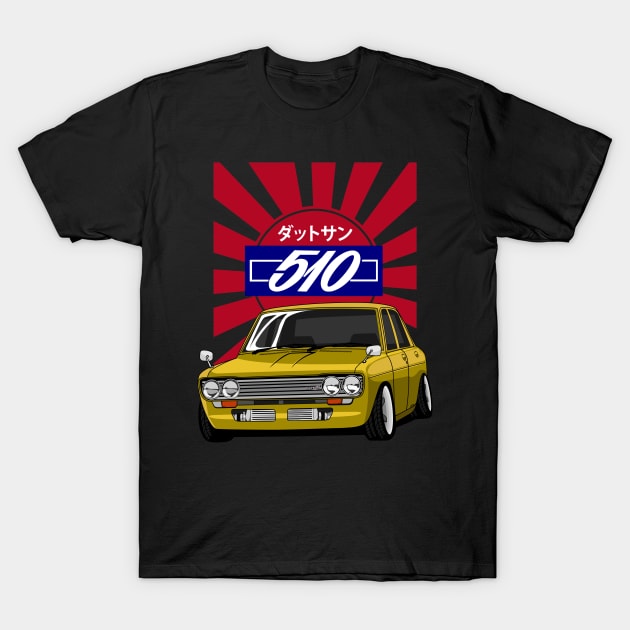 Datsun 510 (Gold) T-Shirt by zevalia